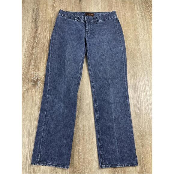 Banana Republic Denim - Y2K Banana Republic Dark Wash Jeans Ankle Women's 2 Straight leg Slit Hem Indigo